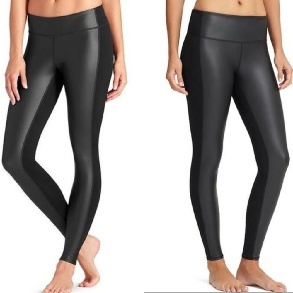 High Rise Gleam Faux Leather Legging HW8900 - Picture 7 of 8